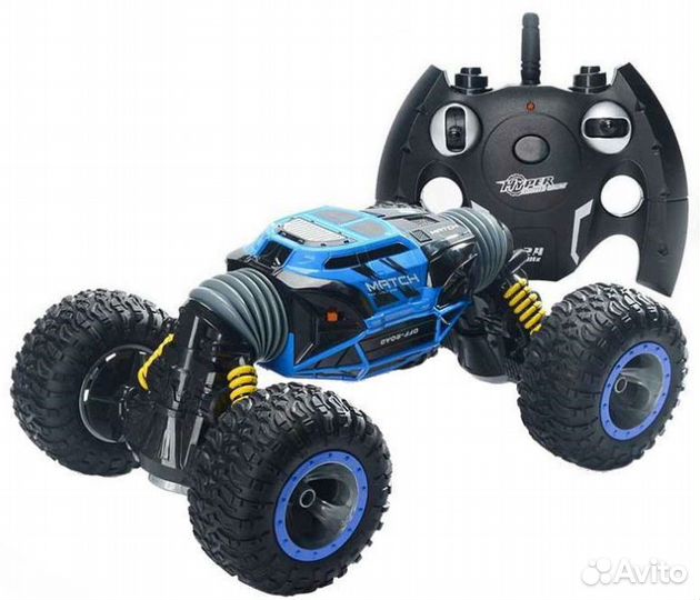 Машинка-перевёртыш hyper 41 см Синяя