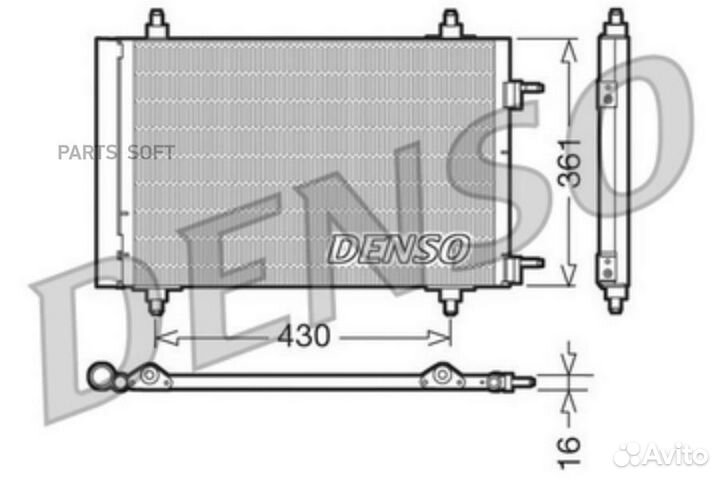 Denso DCN07019 Радиатор кондицинера 431x361