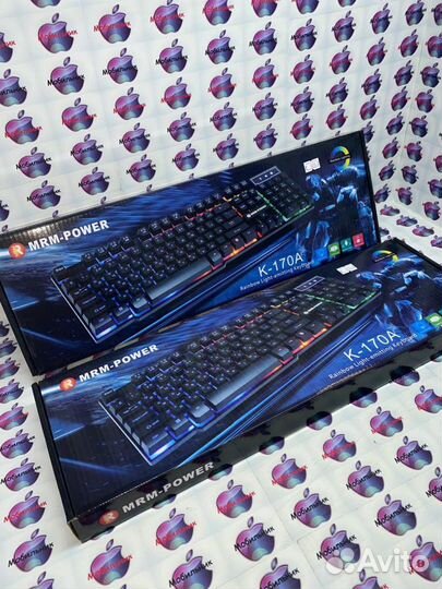 Клавиатура проводная чёрная на подсветке К-170А