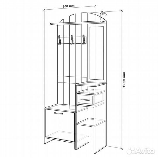 Прихожая Дист-400a венге цаво шкаф на заказ