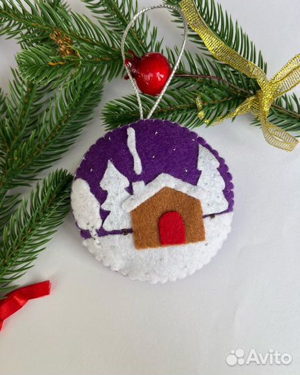Фетровые ёлочные игрушки
