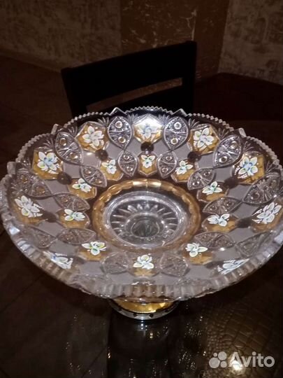 Ваза для фруктов хрусталь