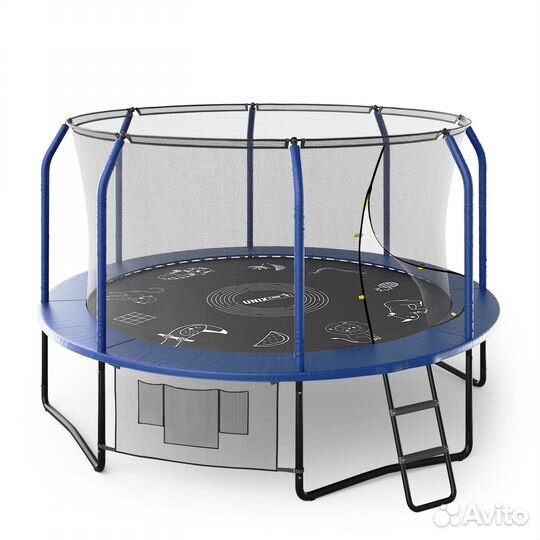 Батут unix Line supreme game 12 ft (blue)