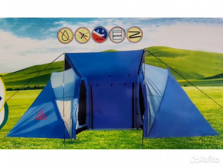 Палатка 4х местная две зоны 2055