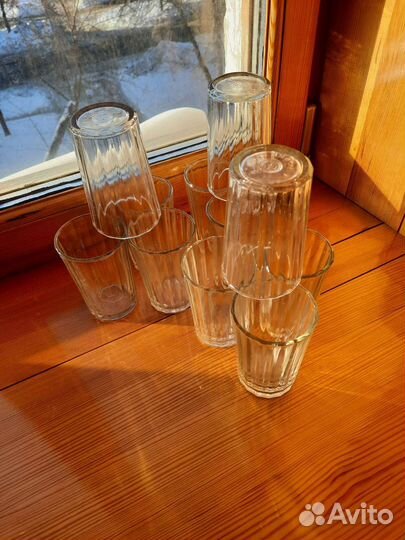 Ваза, селедочница, рюмки, стаканы стекло СССР