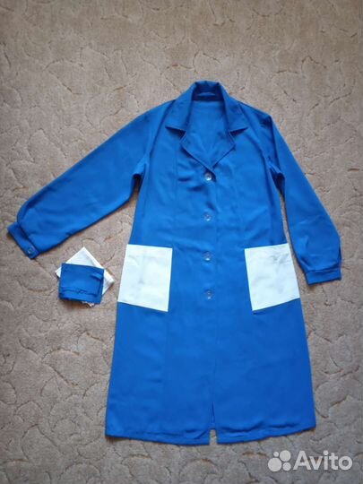 Халат рабочий женский синий