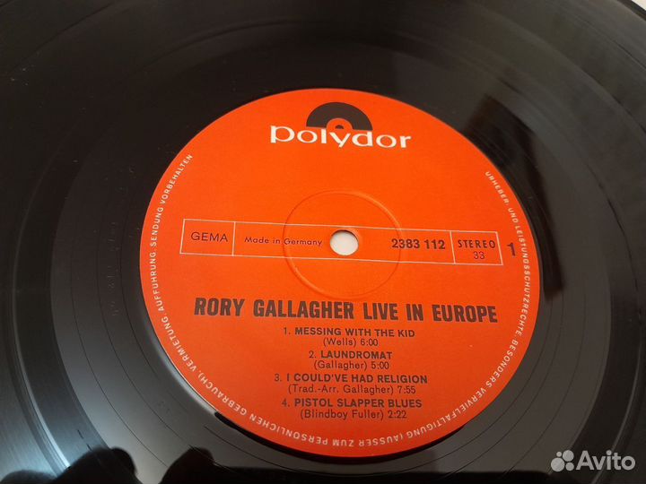 Rory Gallagher/Live In Europe/1972