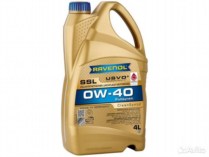 Моторное масло Ravenol Super Synthetik Oel SSL 0W