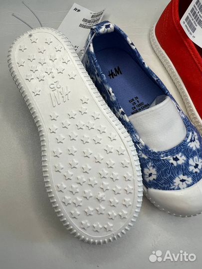 Мокасины для девочек H&M размеры 24,25,26,27