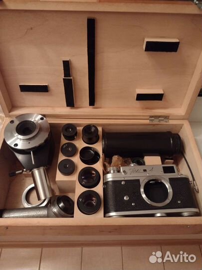 Микрофотонасадка с пленочой фотокамерой Зоркий 4