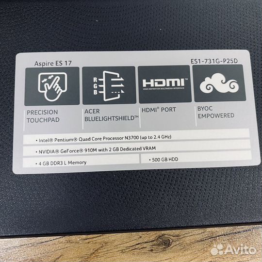 Ноутбук Acer Aspire ES 17 ES1-731G-P25D