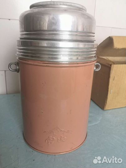 Термос широкое горло 1литр+Колба Китай времён СССР