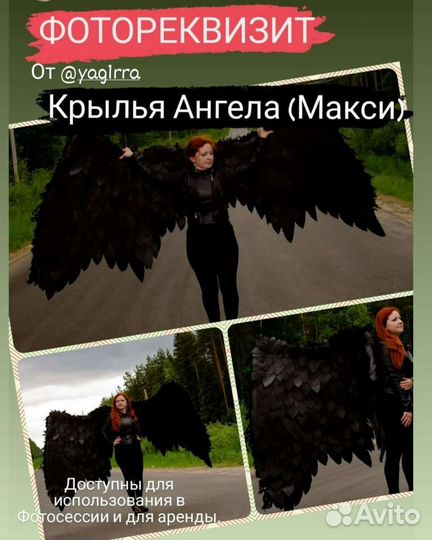 Крылья Ангела черные