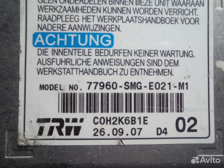 Блок управления AIR BAG honda Civic 5D FK viii 20