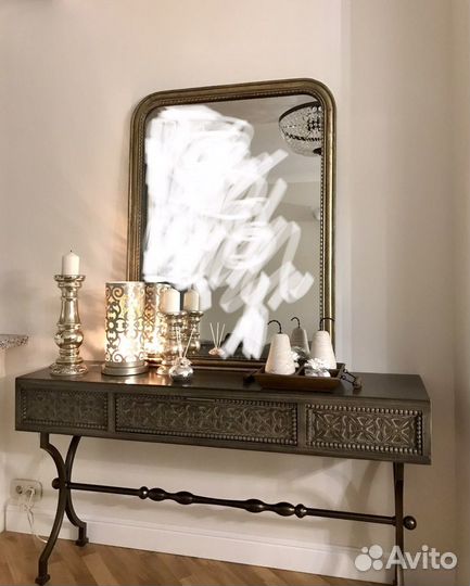 Зеркало 90х120см новое массив мангового дерева