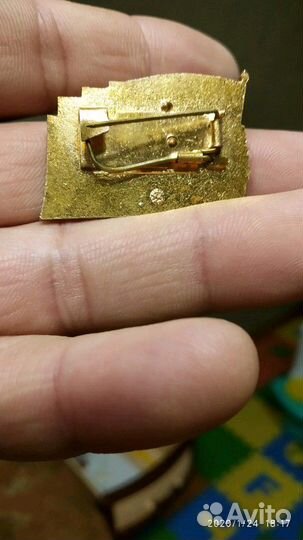 Значок 18 съезд профсоюзов СССР тяжёлый лмд