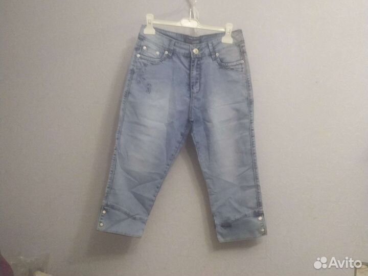 Бриджи джинсовые женские