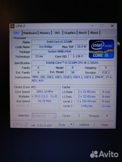 Intel core i5 3210m