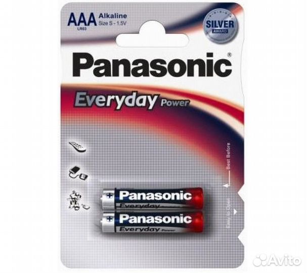 Батарейки Panasonic LR03EPS/2BP RU AAA щелочные Ev