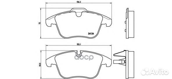 Колодки тормозные дисковые перед P36022 Brembo