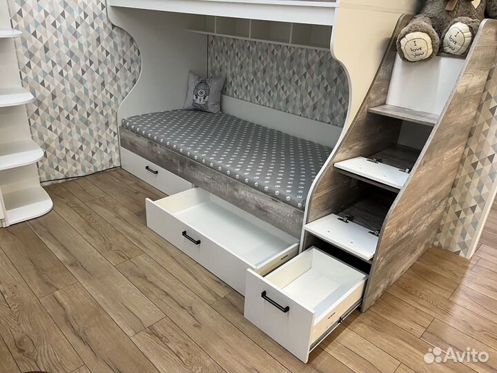 Кровать детская двухъярусная (правая/левая)