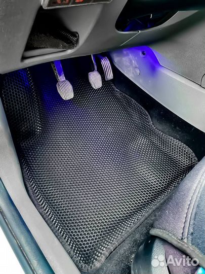 Коврики EVA 3Д на Focus II черный+черный