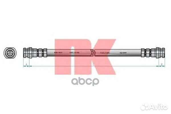 Шланг тормозной mitsubishi pajero sport/hyundai