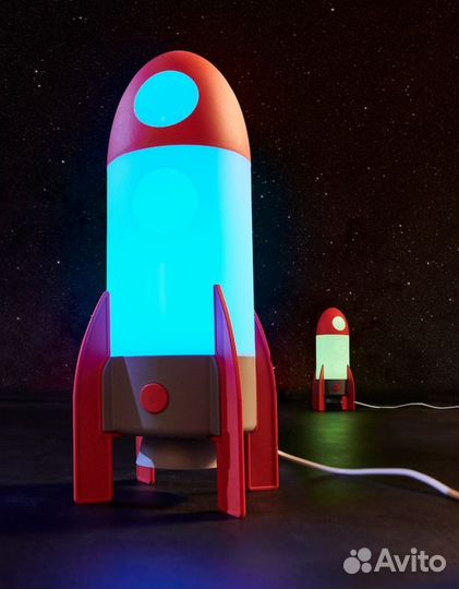 Светодиодная настольная лампа Ракета IKEA Икеа