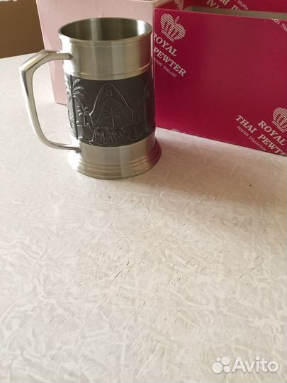 Кружка для пива или чая Дубаи металл,массивная