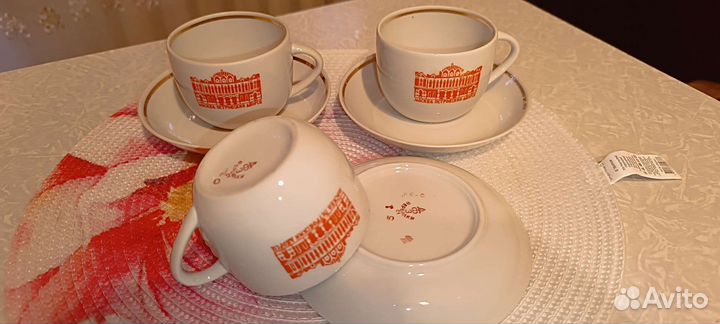 Сервиз лфз Роща и Чайные пары СССР Вербилки фарфор