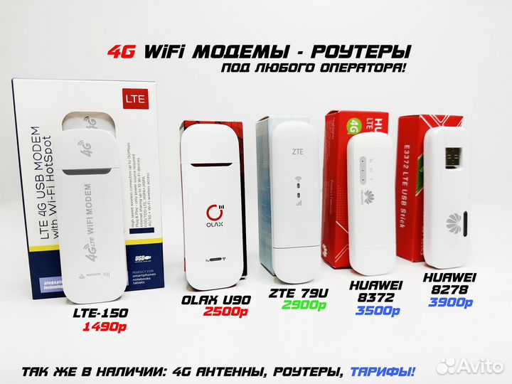 4G WiFi модем - роутер с сим слотом под интернет