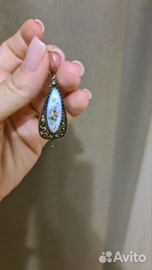 Серьги и кулон мельхиор (набор) СССР