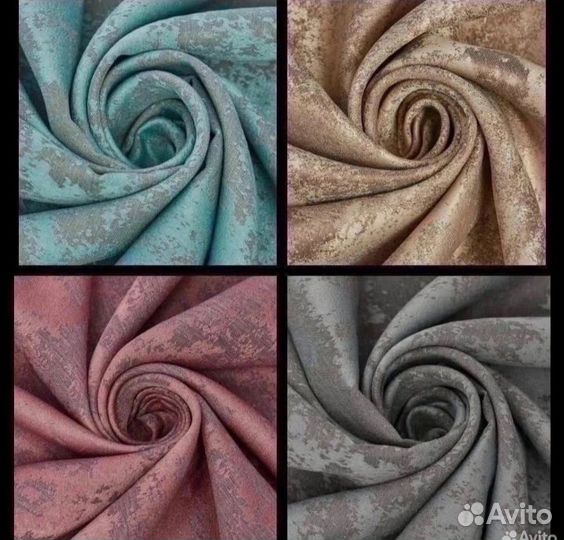 Шторы готовые мрамор и блекаут