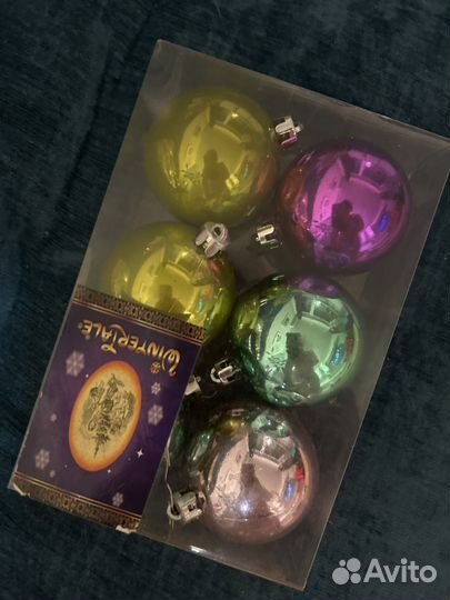 Елочные игрушки пластик