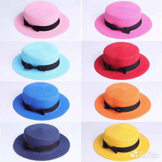 Соломенная шляпа (12 цветов)