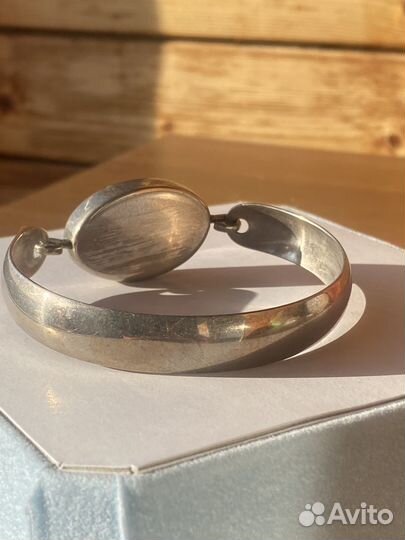 Браслет мельхиор с перламутром Винтаж СССР