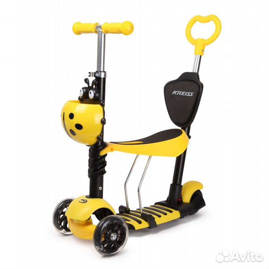 Самокат детский 5 в 1 божья коровка