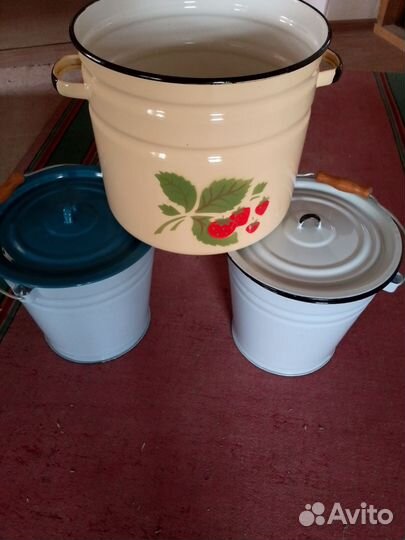 Фляга алюминиевая бу 40л. Ведра СССР новые