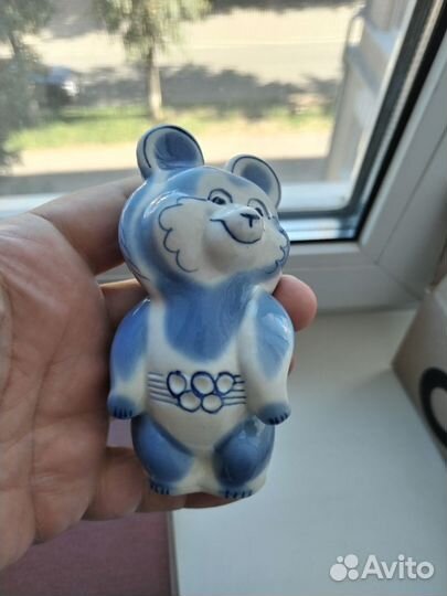 Олимпийский мишка гжель СССР