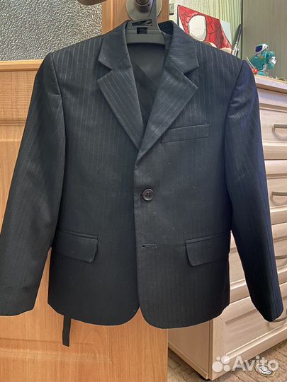 Пиджак костюм школьный черный 122