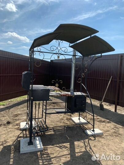 Мангал с печью