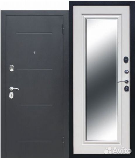 Дверь входная с зеркалом