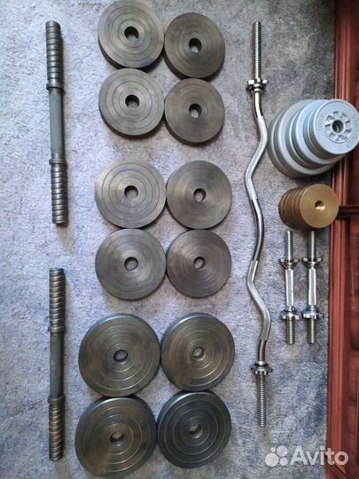 Гантели разборные 110 кг. По (55кг /55кг) каждая