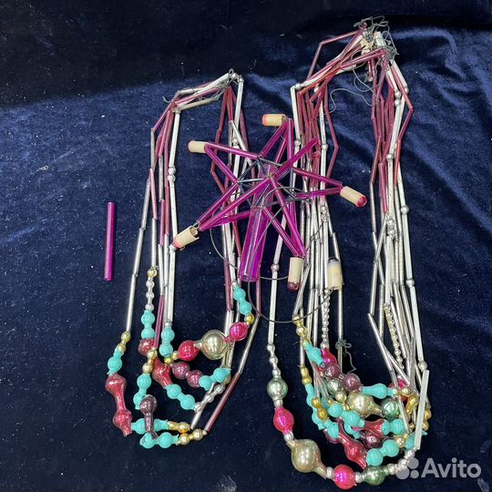 Ёлочные игрушки СССР стеклярусы могут быть(Сзр)