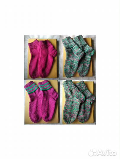 Носки вязаные из натуральной шерсти в ассортименте