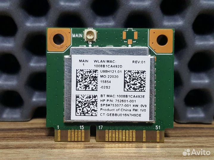 Wi-Fi модуль ноутбука Realtek RTL8723BE/RTL8723BE1