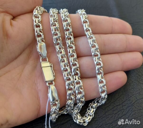 Серебряная цепь 925 пробы,Бисмарк,49,2грм,60см