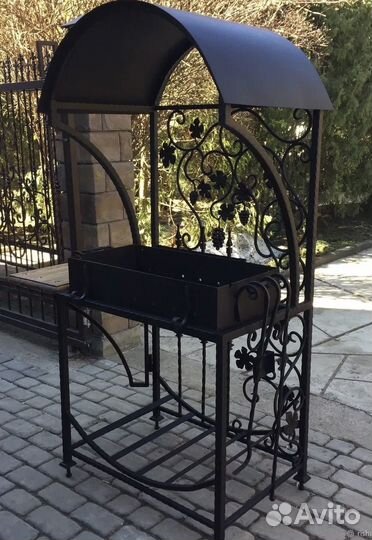 Мангал с печью под казан