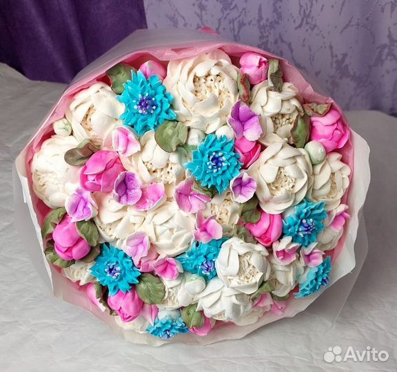 Съедобные букеты из зефира.Сладкий подарок