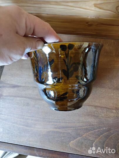 Кашпо (горшок) керамика СССР винтаж